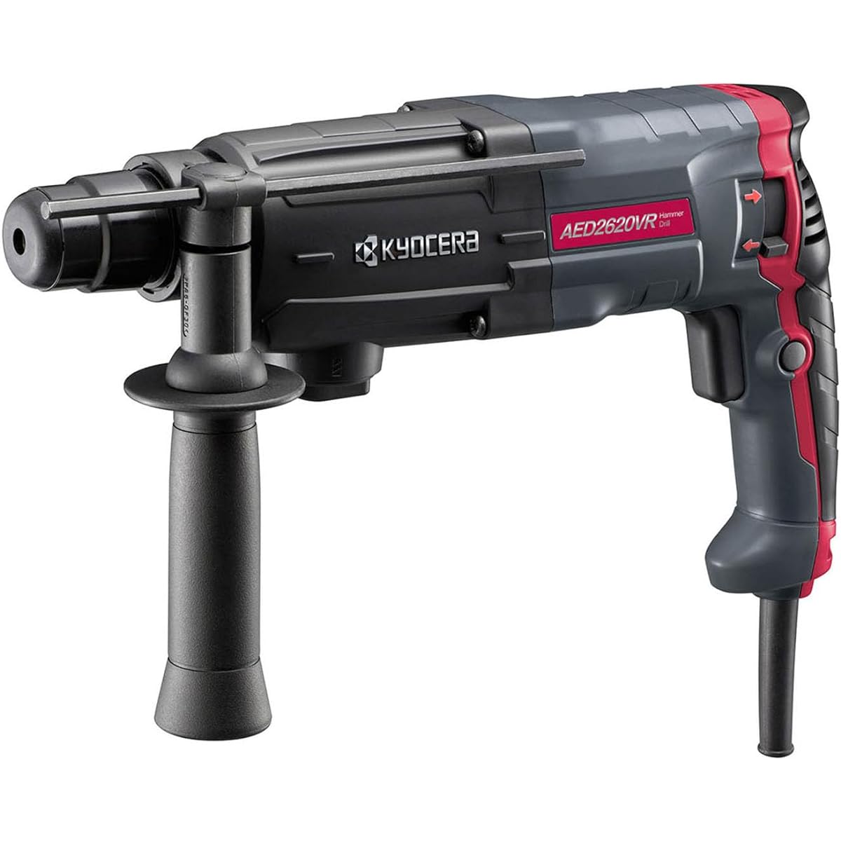 Kyocera Old Ryobi Professional Hammer Drill AED2620VR 654950A Black [High Spec for Drilling 26mm Concrete] 2 Mode Specifications (Rotation, Rotation + Impact) SDS-plus