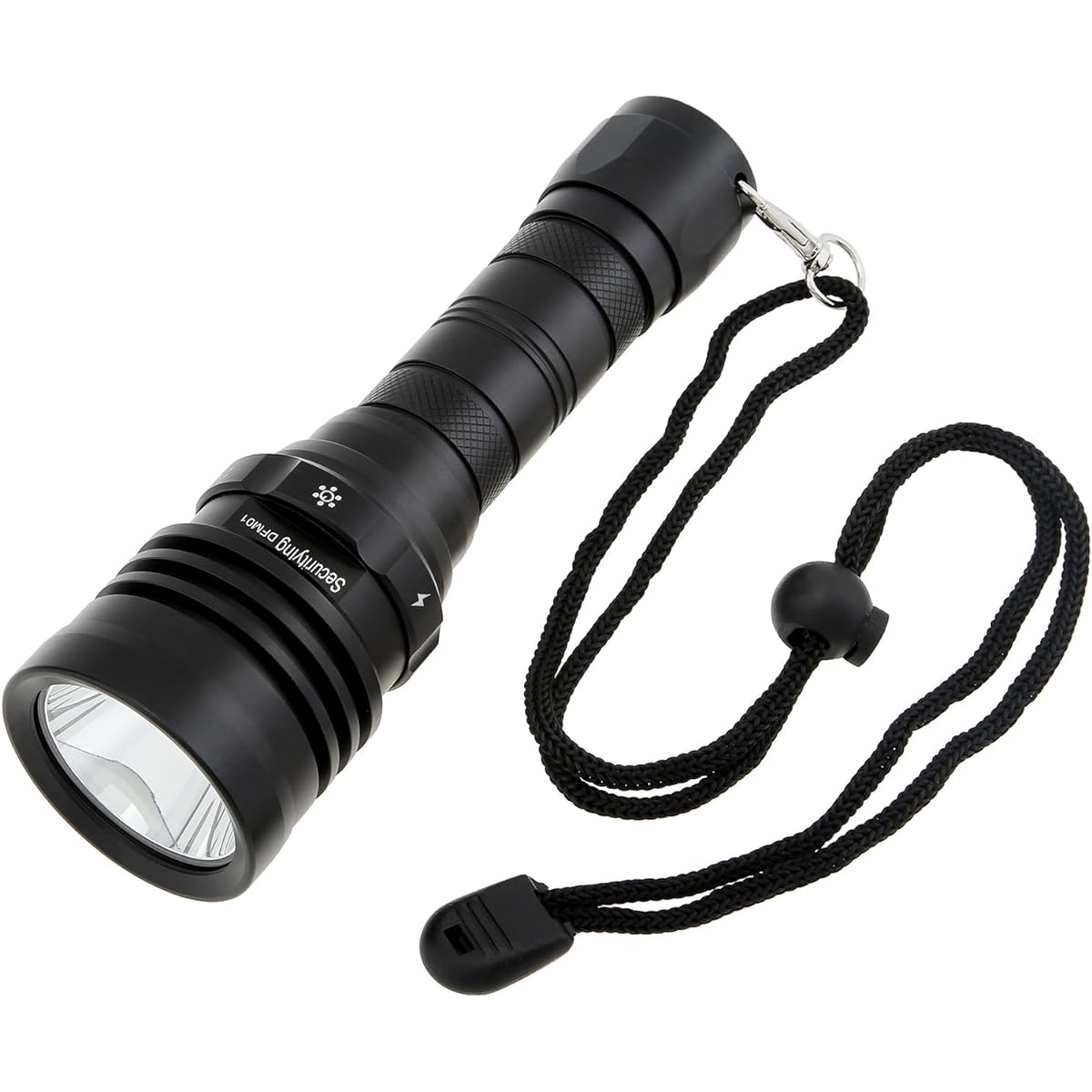 SecurityIng DFM01 Diving Light, Rechargeable, Bright, 1800 Lumens, Irradiation Range, 200M, 5 Dimming Modes, LED Diving Light, IPX-8 Waterproof, Used Up to 100M Underwater, Underwater Light, Diving, Magnetic Control, Underwater Flashlight with Battery