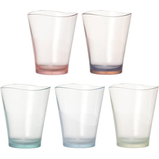 Unbreakable and gentle 2-color fluctuation tumbler TwoTones Pastel 240ml Set of 5 Comes with a lifetime unbreakable guarantee Boxed Gift Present Tritan Cup Plakira