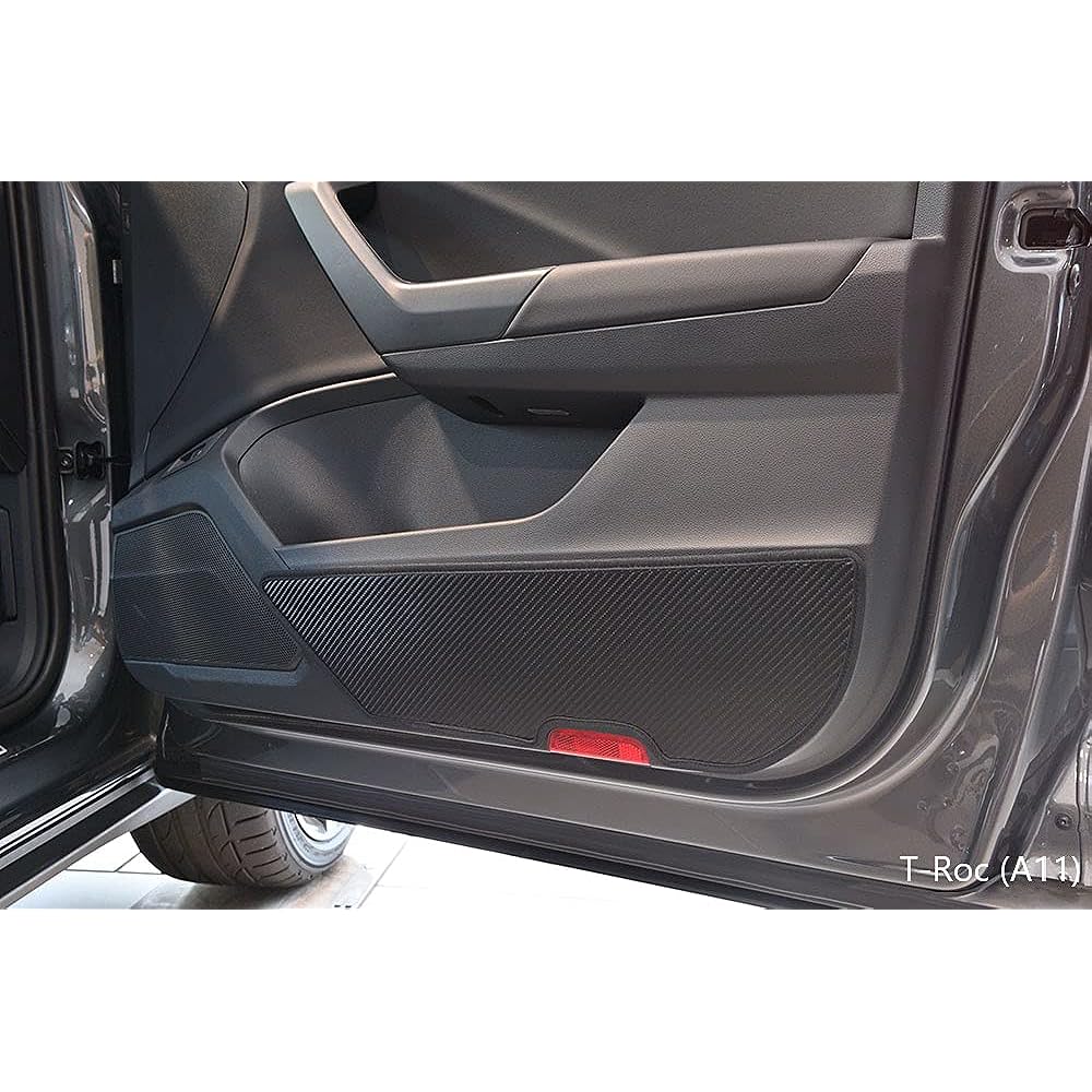 core OBJ Carbon Tone Door Kick Guard for Volkswagen T-Roc A11 Early/Late Door Kick Guard CO-CDK Black