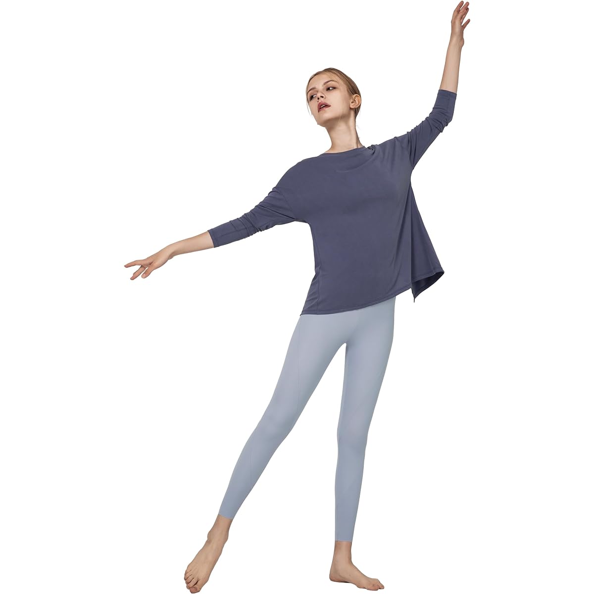 [ZEN WEAR] Supervised by instructors, yoga wear for ultimate comfort and ease of movement, tops, long sleeve t-shirts, women's sports, body cover, gym wear, training wear, long length, sweat absorbent, quick drying