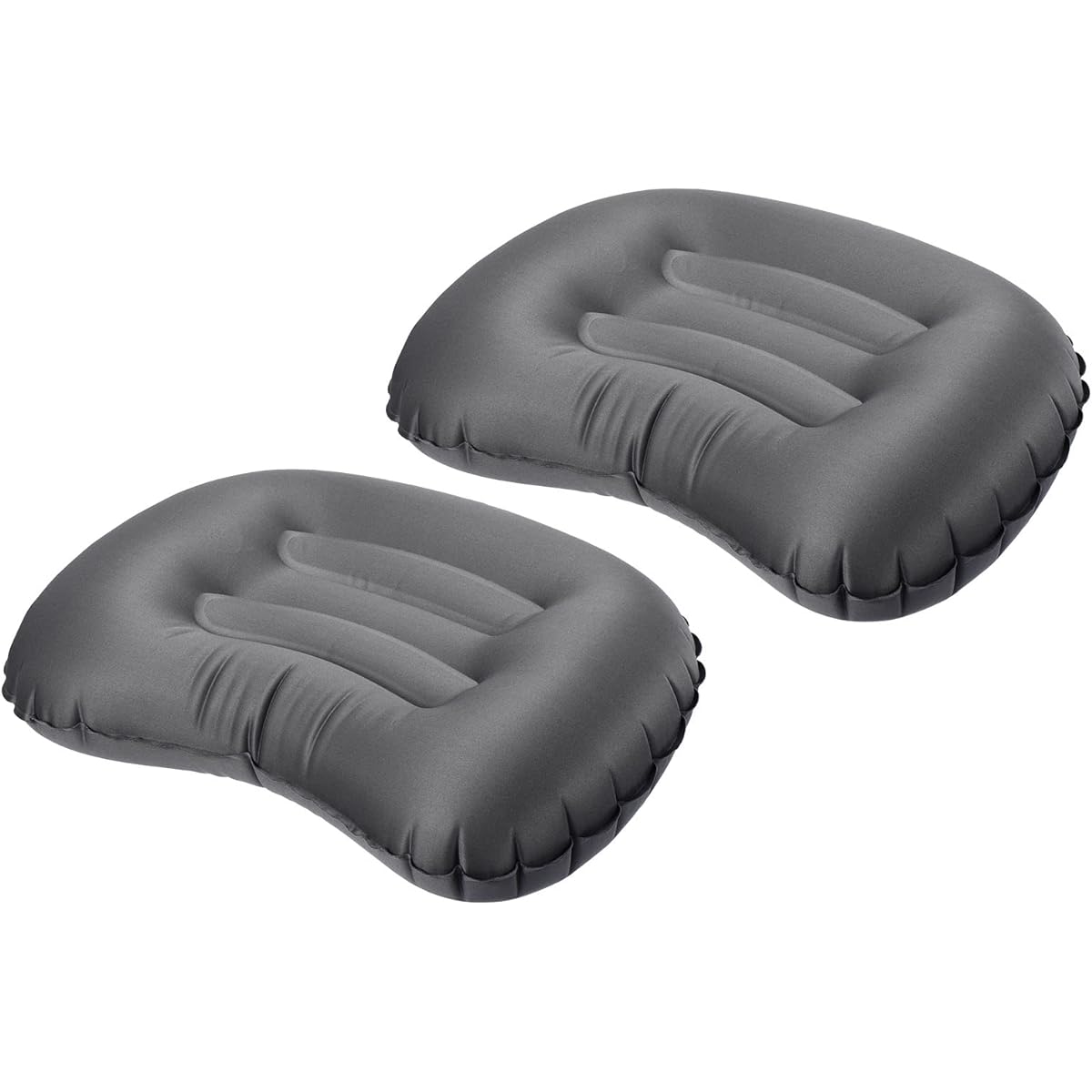 PATIKIL 2pcs Inflatable Pillow Large 43 x 32 cm Ultralight Camping Travel Pillow Desk Rest Cushion Sleeping Pillow for Hiking Backpacking Office Gray