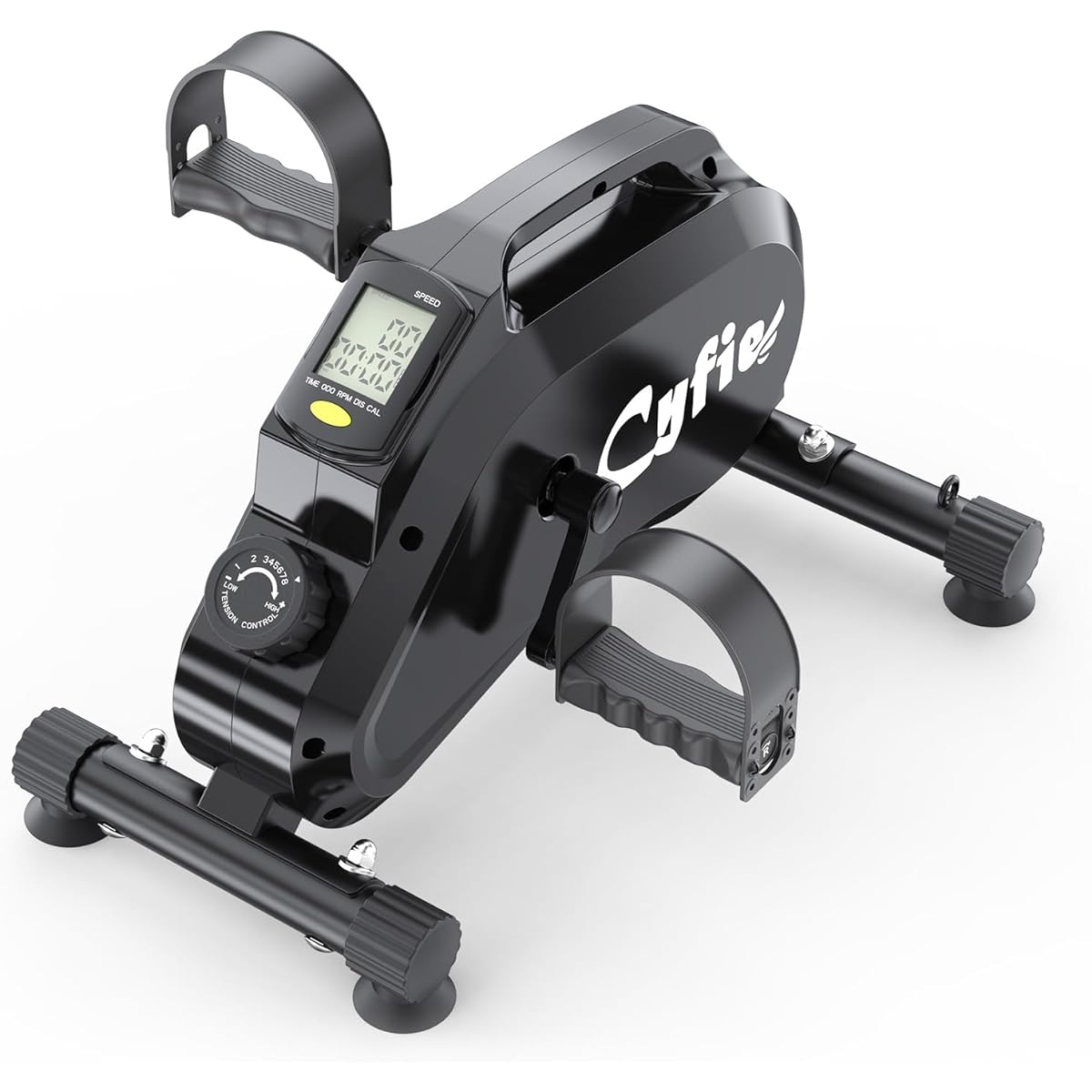 CYFIE Fitness Bike, Mini, Quiet, 8 Levels of Load, Large LCD Meter, Aero Bike, Diet Indoor, Home Use, Mini Exercise Bike, Health Equipment, Elderly, Eliminate Lack of Exercise, Small Magnet, Lightweight, Easy to Move, Compact, Space Saving, Telework, Eas