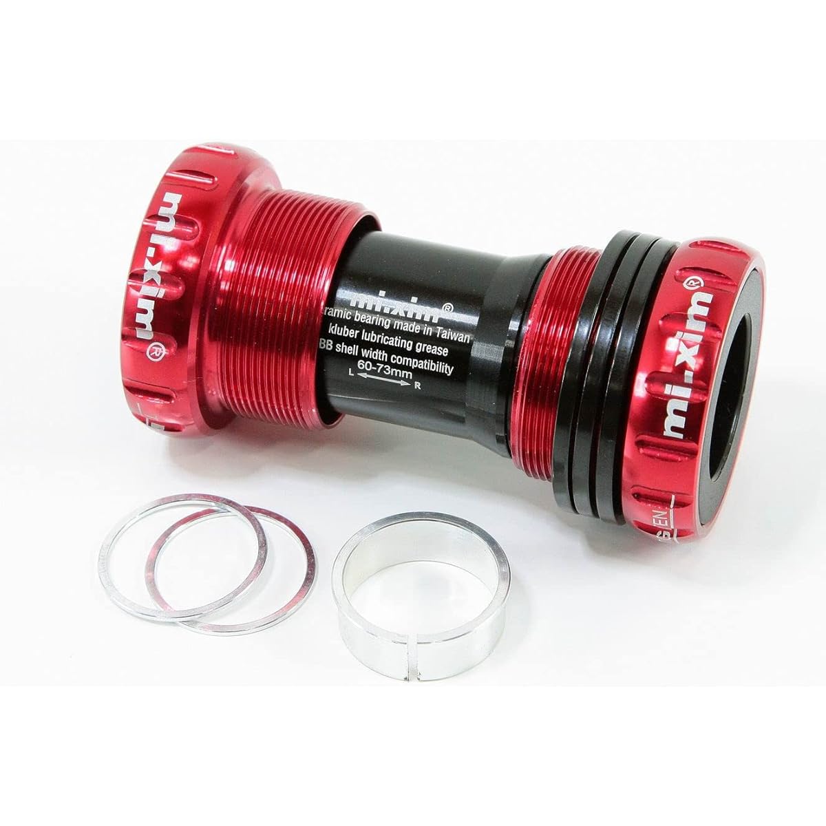 mi.xim Ceramic Bearing BB68/73mm ROAD/MTB Compatible Aluminum 7075 Housing Hollowtech II/GXP Compatible Bottom Bracket