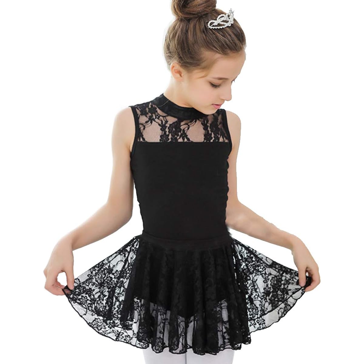 Manana ma2 Silkily Ballet 2way Manana Leotard Ballet Children's Skirt Separate Lace Snap Costume Kids Junior Girls