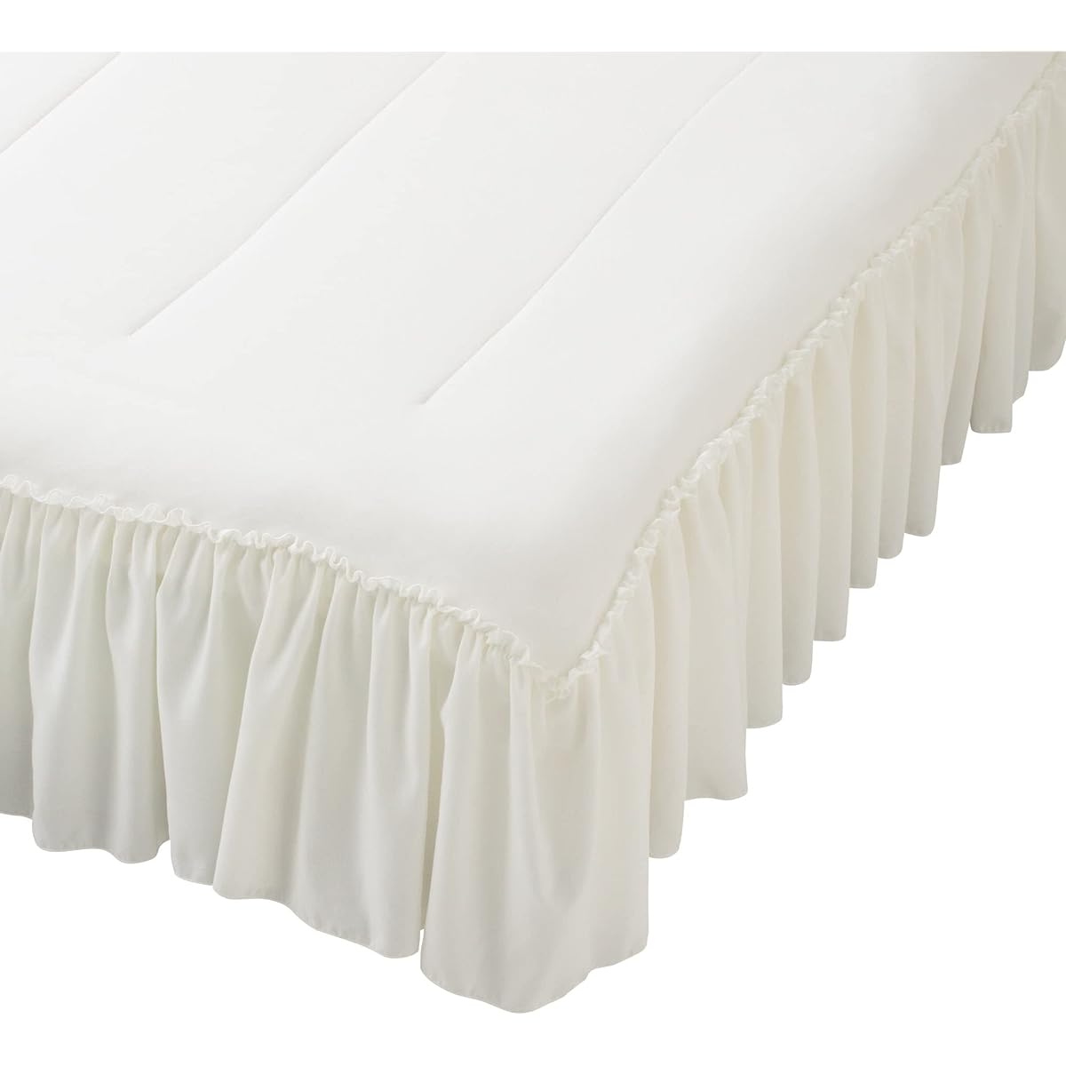 Francfranc Fluffy Cooling Bed Pad Ruffle Double White