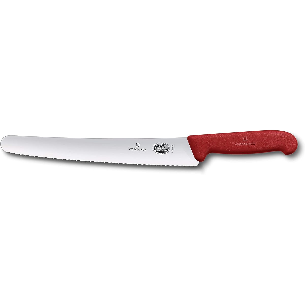 VICTORINOX Bread & Pastry Knife, Sharp Bread Knife, 26cm Blade, Wave Blade, Red, Wave Blade for Bread Cuts Reliably, Dishwasher Safe, Swiss Classic 5.2931.26-X1
