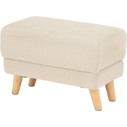 Hagiwara Ottoman Stool Sofa 1 Person Leg Rest Compact Fabric Width 60 Depth 35 Height 42 Ivory Bright OT-IV