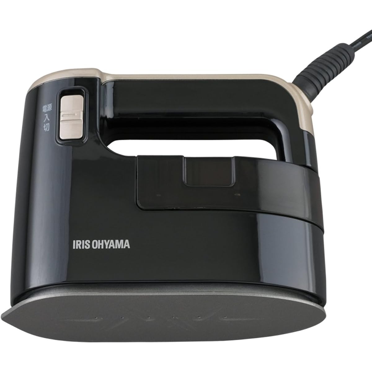 Iris Ohyama Clothes Steamer Steam Iron on Hanger 2WAY 3 Big Odor Cut Compact Lightweight Black Gold IRS-01-KN