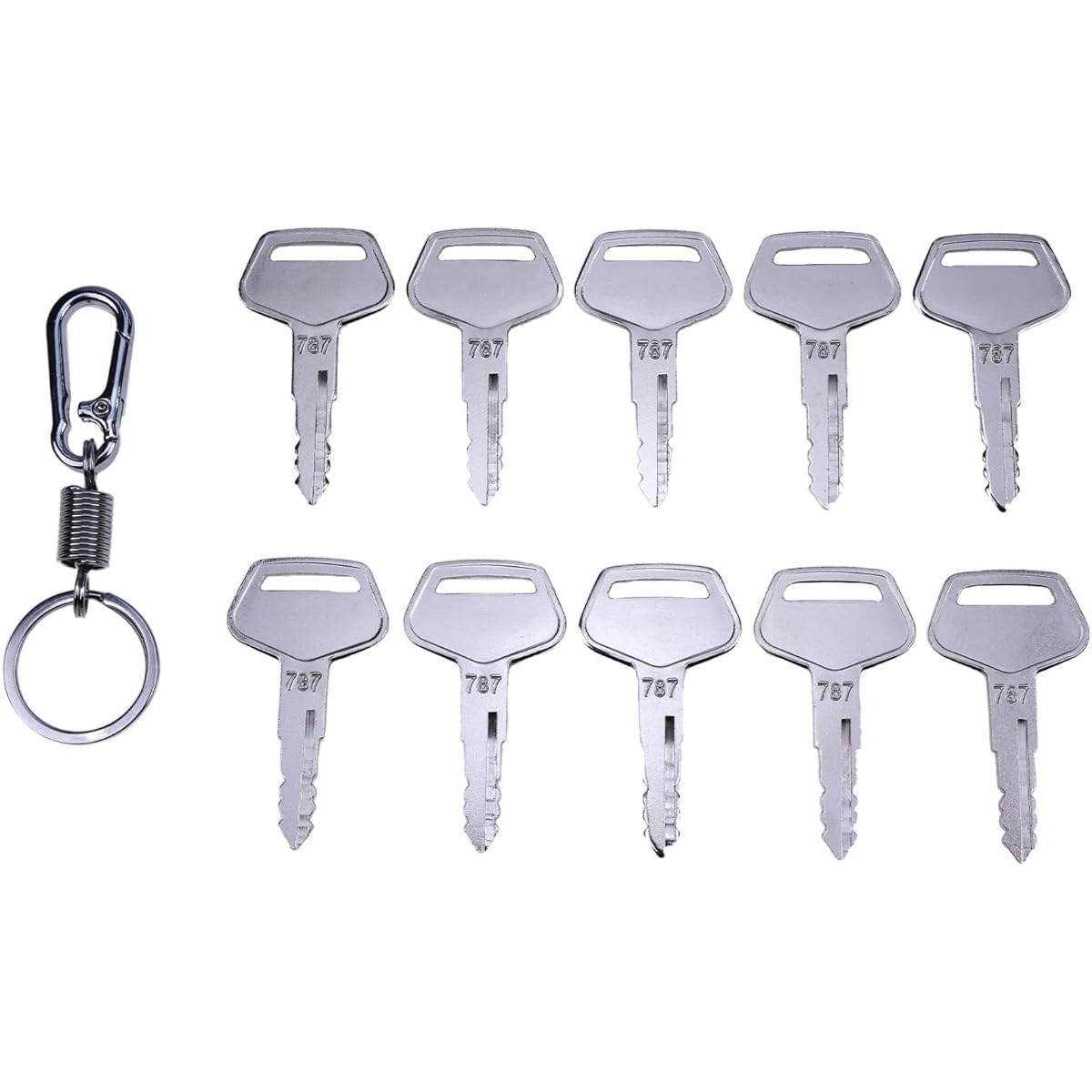 ZTUOAUMA Ignition Key #787 with key chain 10 pieces TR261434 Komatsu Shoberdo Dother Lord Kalmar Dressta SAKAI Model 2019 compatible