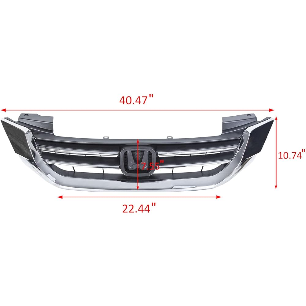 ECOTRIC Front Bumper Food Grill replacement 2013-2015 Honda Code 4D 71121T2FA01 HO1200214 4 Door Sedan only