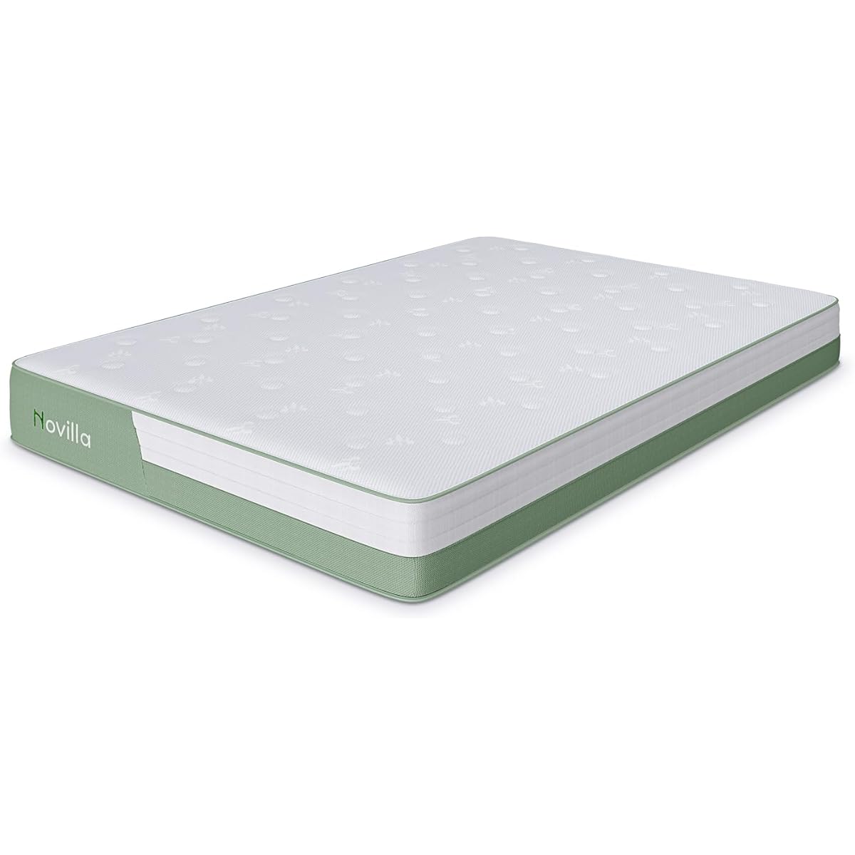 Novilla Mattress, Queen, Pocket Coil, Extra Thick, 7.9 inches (20 cm), 3 Zones, 8 Layer Structure, 696 Coils, Item, Constant Temperature Gel Memory Foam, Breathable, Vibration Isolation, Quiet, Body