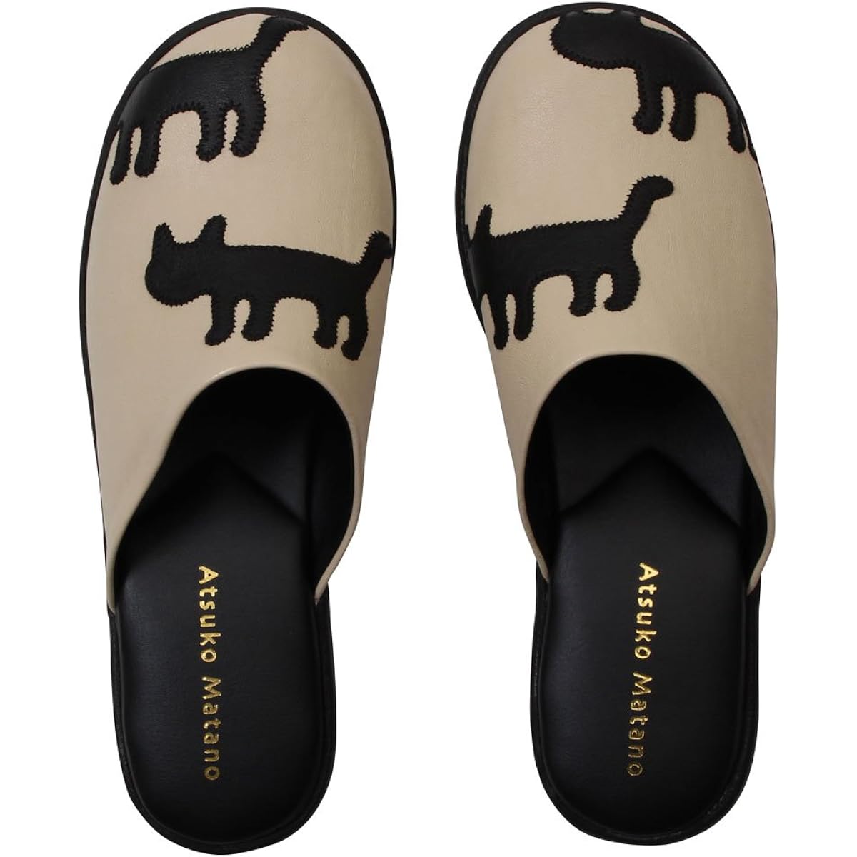 ATSUKO MATANO Silhouette Cat Sandals L Beige AM45000