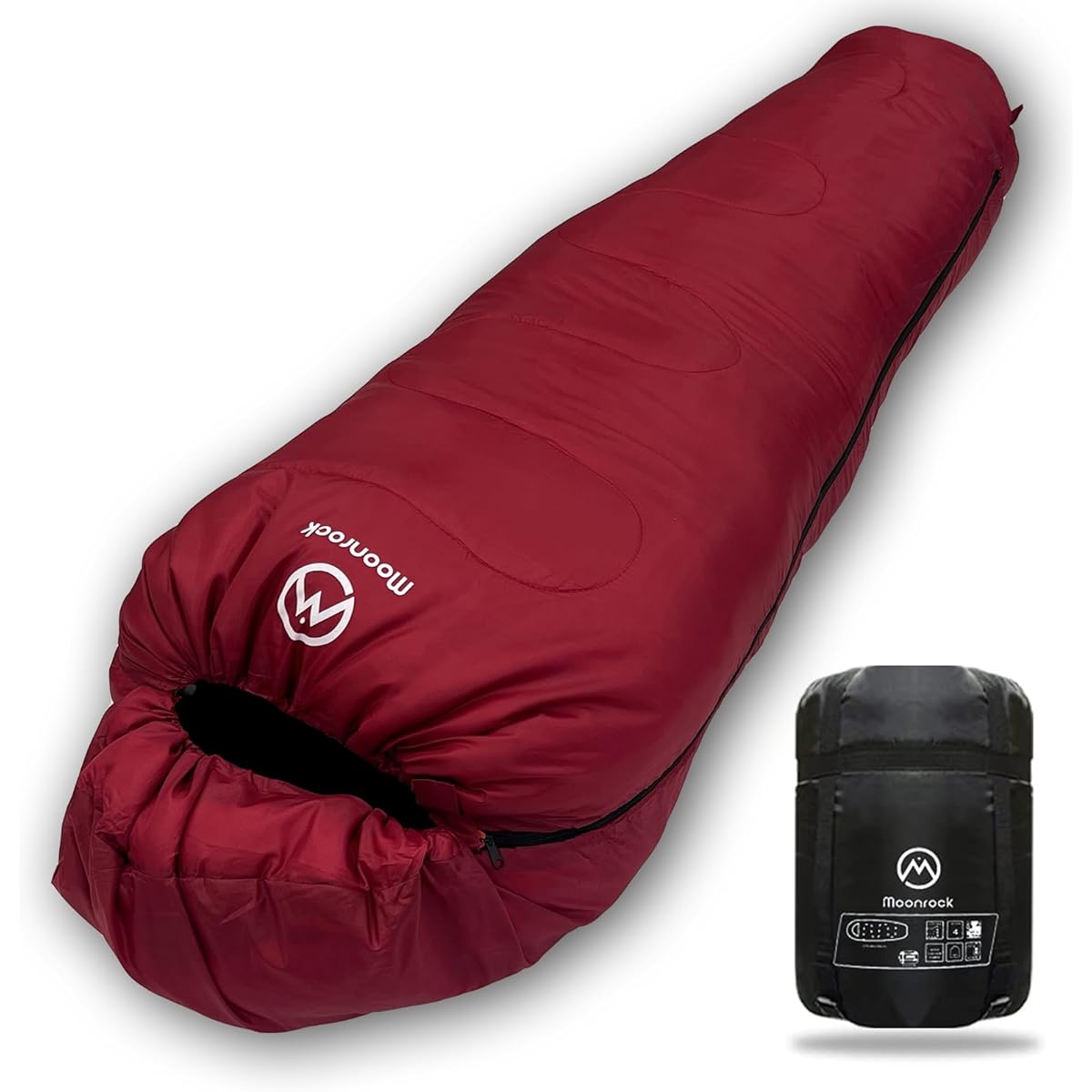 [Moonrock] Sleeping bag, sleeping bag, mummy type, compact, washable, antibacterial specifications, minimum operating temperature -15℃ specifications
