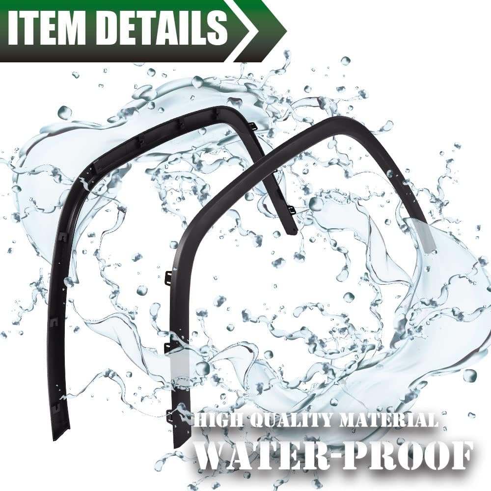 G-PLUS Fender Flare Joup Grand Cherokey 2011-2016 Front Wheel Opening Molding Trim Black (Front Driver & Suppira Site side)