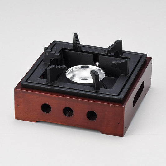 Brown (large) folk art style stove (with fire starter) [16.2 x 16.2 x 8.2cm 660g] [Aluminum pot] Imported | Restaurants, Inns, Japanese tableware, Restaurants, Stylish Tableware, Commercial use