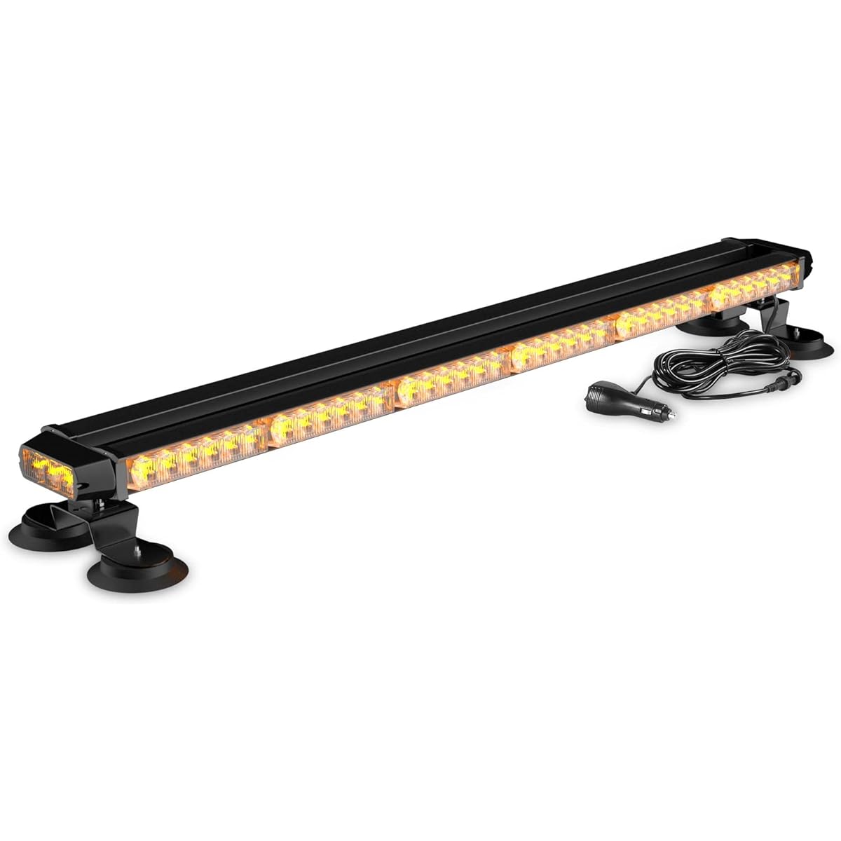 38 -inch 78 LED Strobalite Bar Double -sided flashing high -brightness Strobe Ballite Bartrack 7x4 Powerful magnetic base (Amber)