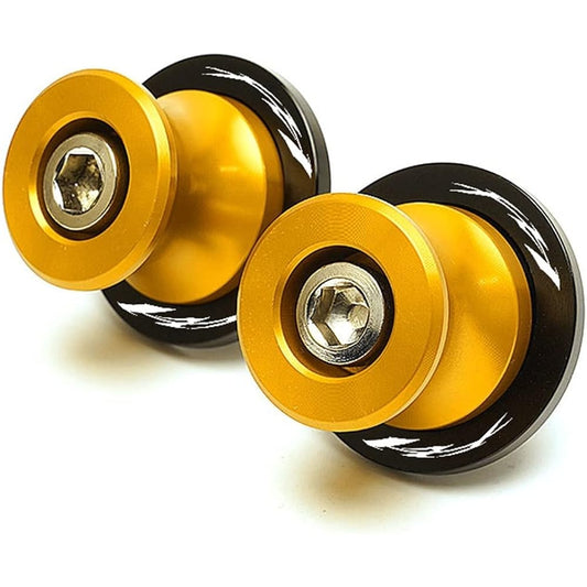 Swing Arm Spool Slider Stand M6 Motorcycle 6MMCNC Aluminum Swing Arm Spool Stand Screw Slider For YA-MA-HA FZ1 Fazer 2001-2013 2014 2015 (Color: Gold, Size: B)