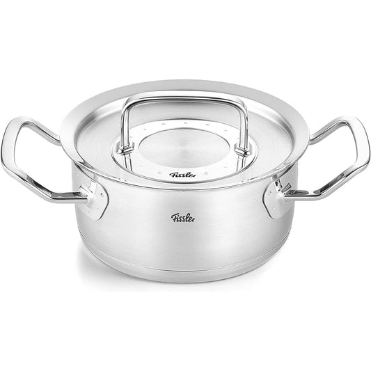 Fissler Two-handed Pot 16cm Original Profi Collection Casserole Gas Fire/IH Compatible Made in Germany [Authorized Japanese Product] 084-138-16-000 Silver