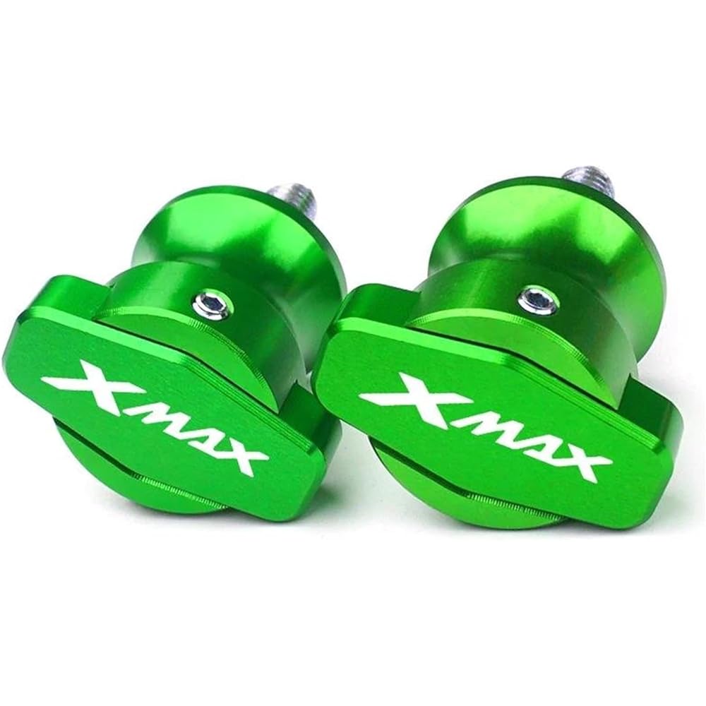 Motorcycle Swingarm Spool 6mm Motorcycle Accessories Swingarm Spool Slider M6 Stand Screw For X MAX XMAX 125 200 250 300 400 X-MAX All Years (Color: Green)