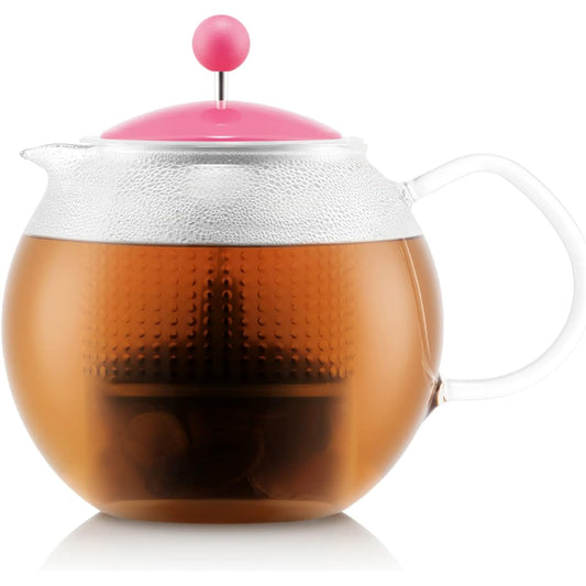 BODUM ASSAM Assam Tea Press Plastic Filter Glass Handle 1000ml Bubble Gum (Limited Color) [Genuine Product] 1830-539B