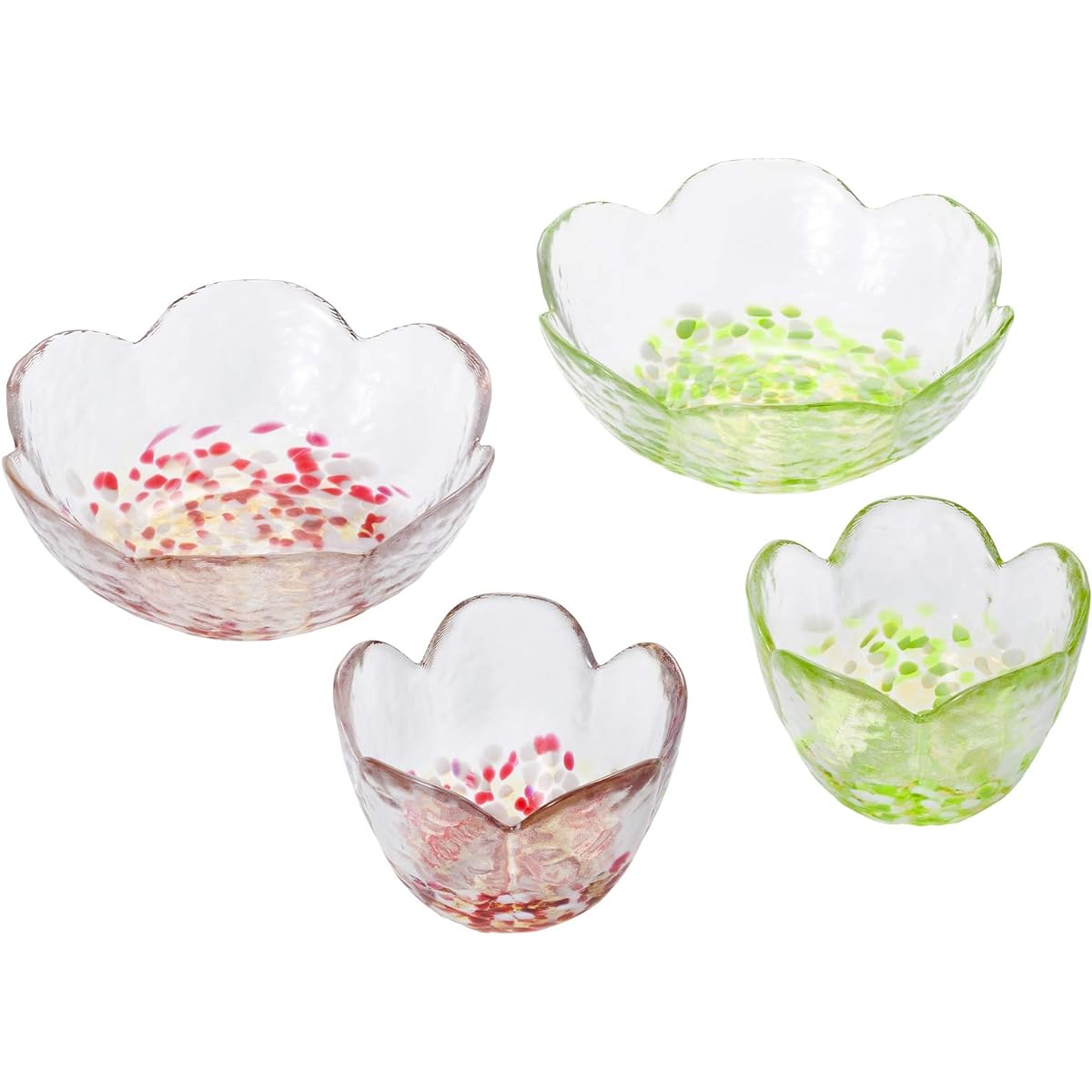 Adelia Tsugaru Vidro Glass Tableware 4 Piece Set Tsugaru Natural Color Apple Presentation Box Made in Japan FS-71596