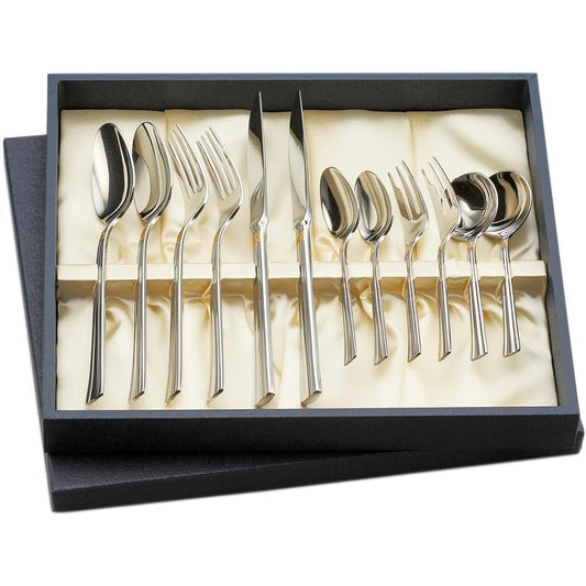 Kobayashi Kogyo Lucky Wood Cutlery Set Made in Japan Emerald Gold 12pc. Pair Dinner Set Gift Wrapping Specification Made in Niigata Tsubame-Sanjo