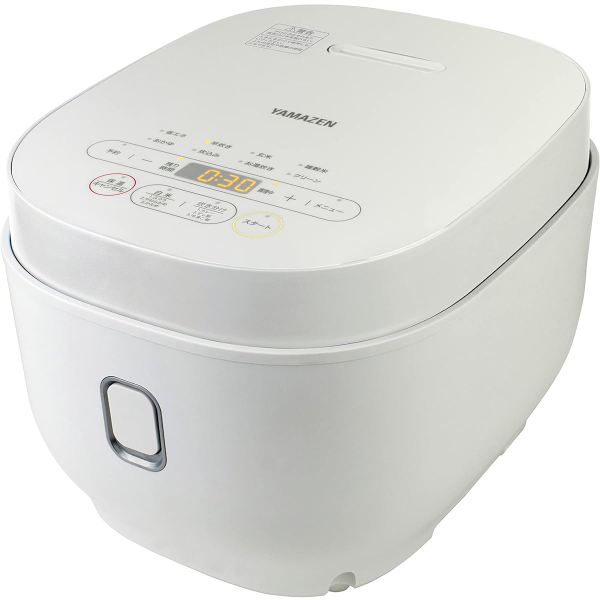 [Yamazen] Rice Cooker, Microcomputer Type, 5.5 Cups, 3 Layer Extra Thick Pot, ``With function to cook white rice according to the menu'', Equipped with clean mode, Compatible with brown rice and mixed grain rice, White YJP-DM101(W)