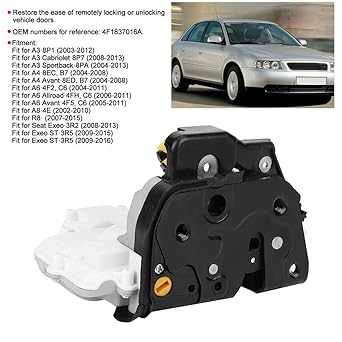 Fydun Front Right Right Vehicle Latch Actuator Lock Mechanism Powered Alazi 4F1837016A For A3 A6 A6