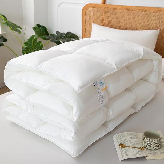 Shikyouka Artificial Synthetic Duvet, Winter Single, Warmer than Upgraded Type, Lightweight, Durable, Easy to Clean, Antibacterial and Dust Mite Resistant, Fits the Body, Comfortable and Healthy (150 x 210 cm, White)