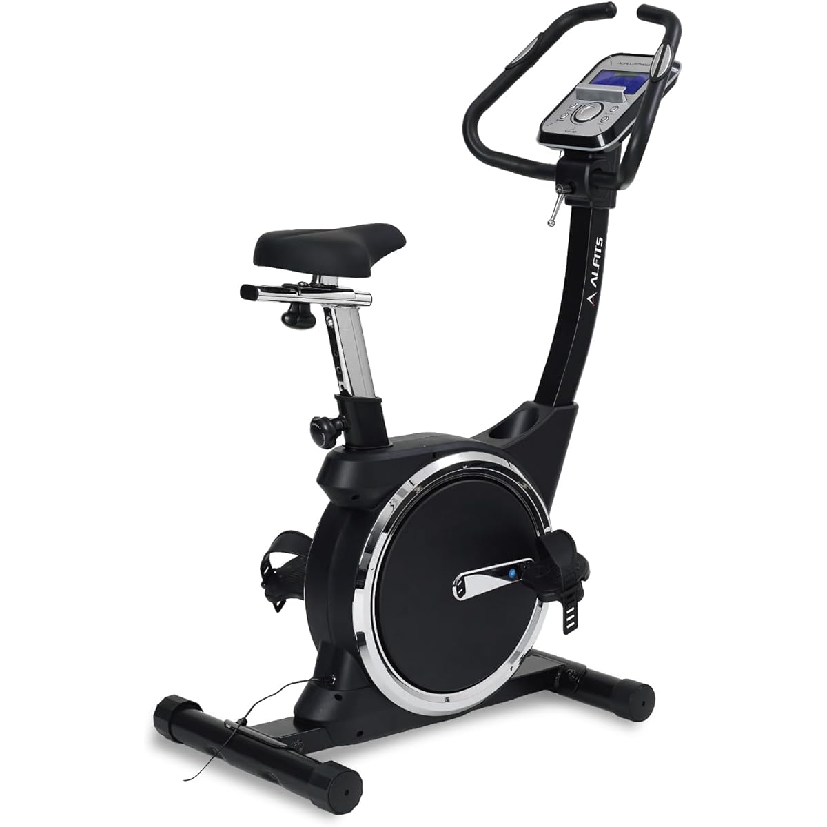 ALINCO Aero Bike, Spin Bike, Fitness Bike, Exercise Bike, Integrated Crank, Built-in Automatic Load Change Program, Home Use, Magnetic Load System, 16 Levels, Foldable, No Assembly Required, Compact, Home Program Bike AFB7219