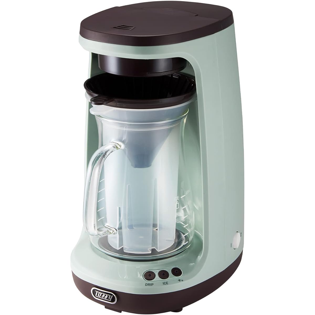 [Toffy] HOT&ICE Hand Drip Coffee Maker K-CM10 (Pale Aqua) Hot Coffee Iced Coffee Rotating Drip Steaming Function Warm Retro Cute K-CM10-PA