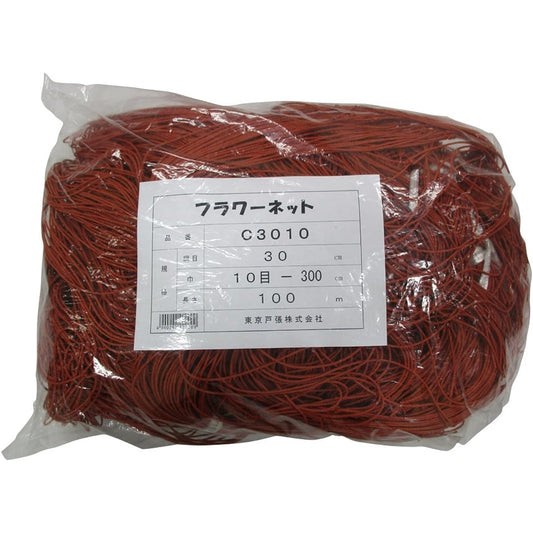 Tokyo Tobari Flower Net C Type 30cm square stitch 10 stitches x 100m [Brown/400d x 24 strands] C3010 522290