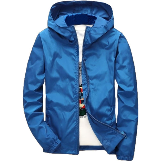 [J.STORE] Full Zip Windbreaker Hooded Outdoor Lightweight Sports Wear Men's