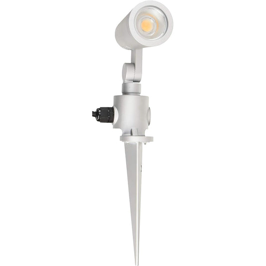 DAIKO LED Outdoor Spotlight, Built-in LED, LED 6W, Light Bulb Color, 2700K, Rainproof, Electrical Work Required, Silver DOL-4672YS