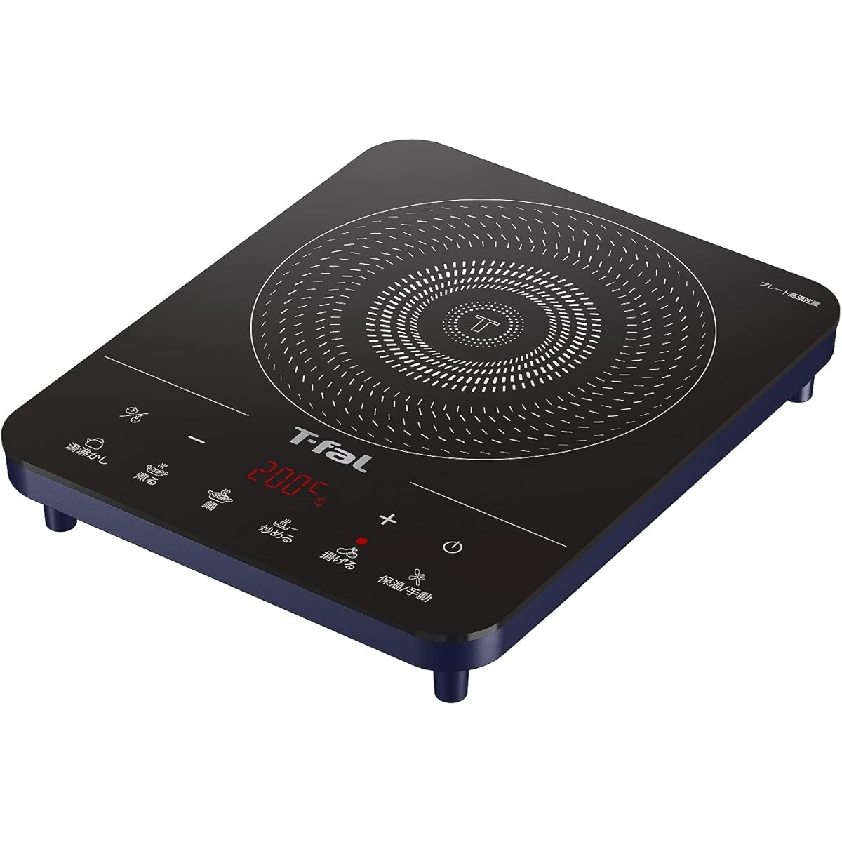 Tefal Tabletop IH Cooker IH Stove 1400W Touch Panel 6 Cooking Programs "Full Flat IH Dress Blue" IH Cooking Heater IH2024JP