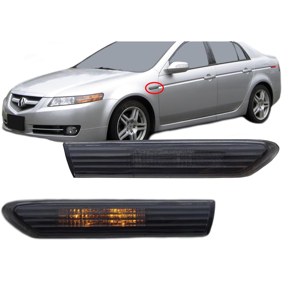 TL 2004-2008 Front Smoke LED Side Marker Lightset Left and right pair