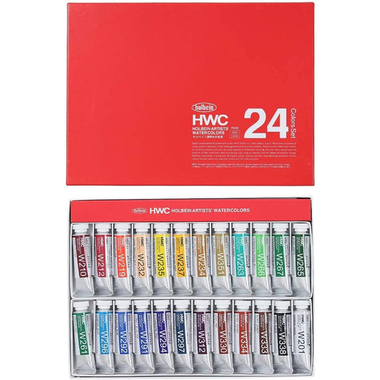 Holbein Transparent Watercolor Paint W444 15ml 24 Color Set 3444