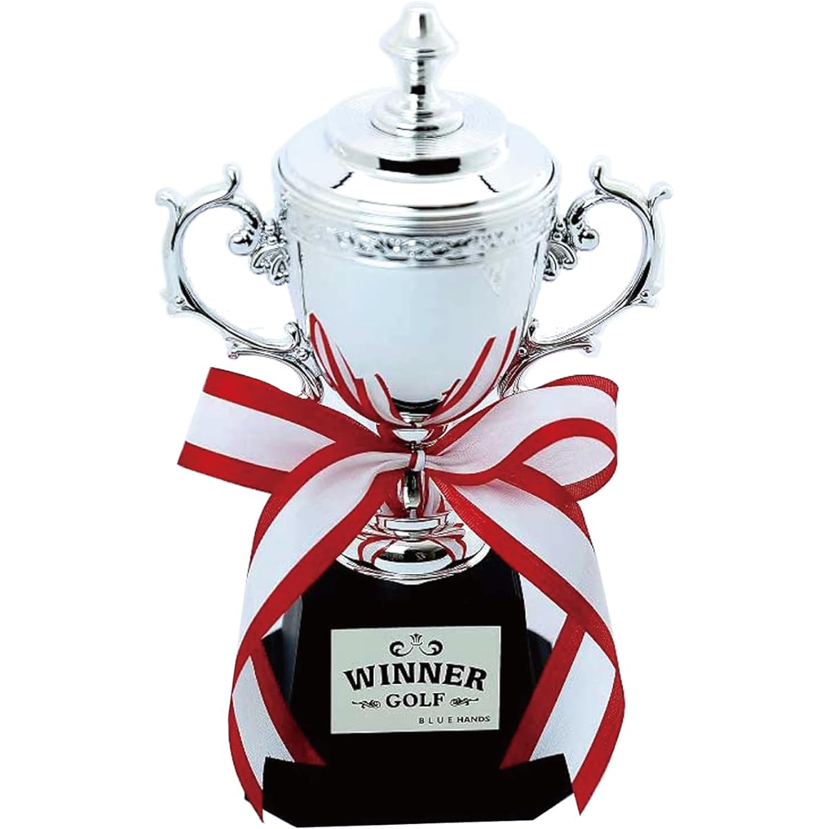 Lettered Golf Cup CP143C Height 21.5cm Comes with 2 handwritten pennant ribbons Tournament Winner Competition Souvenir Trophy