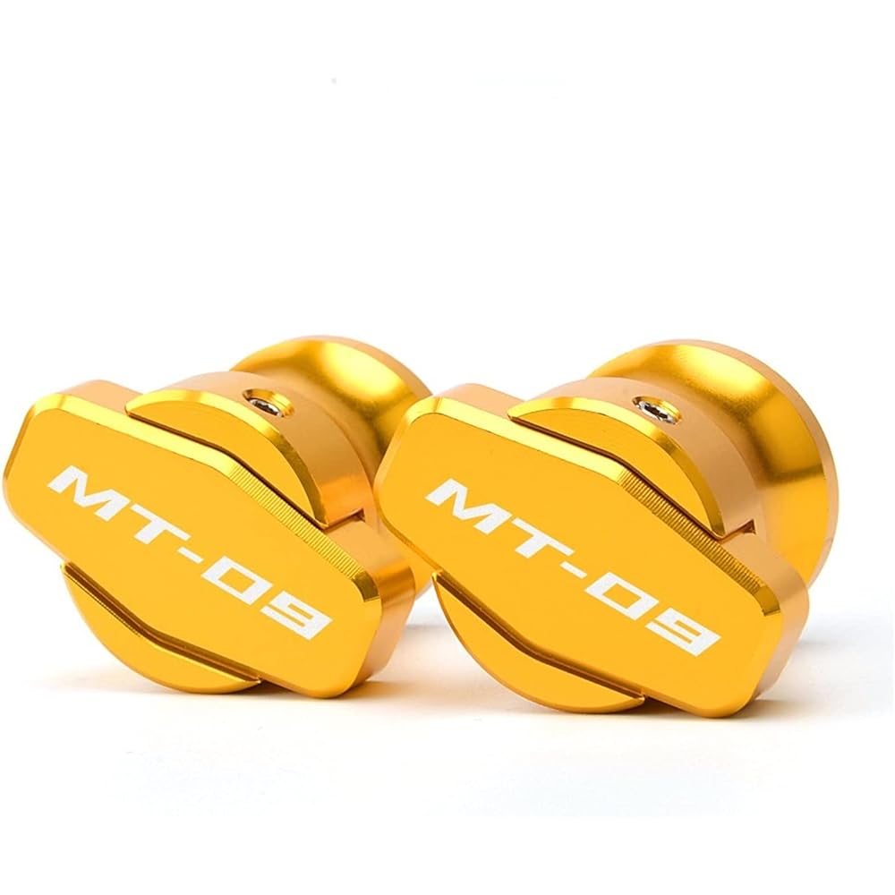 Stand Screw Slider Motorcycle Parts Swing Arm Spool Slider Bracket Screw 6mm is suitable for Yamaha MT09 MT-09 2014 2015 2016 2017 2018 (Color: Gold)