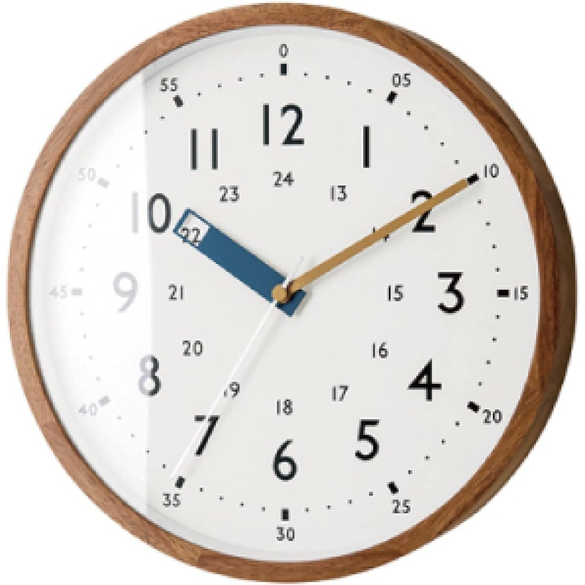 INTERFORM INC. Interform Radio Clock Wall Clock Storuman Interior Easy to See Blue CL-2937BL Educational Children Kids