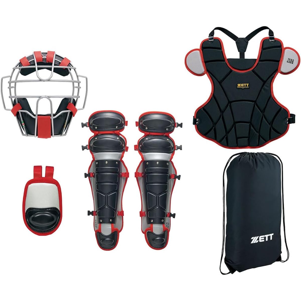 ZETT Soft Baseball Protective Gear 4 Piece Set BL3332A