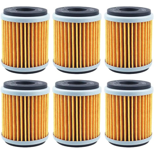 1/4/6pcs Motorcycle Parts Oil Filter TM 250 08-15 450 2011-2015 530 4T 07-15 MBK 125 Cityliner Sky Cruiser 06-15 (Color : 6pcs-yellow)