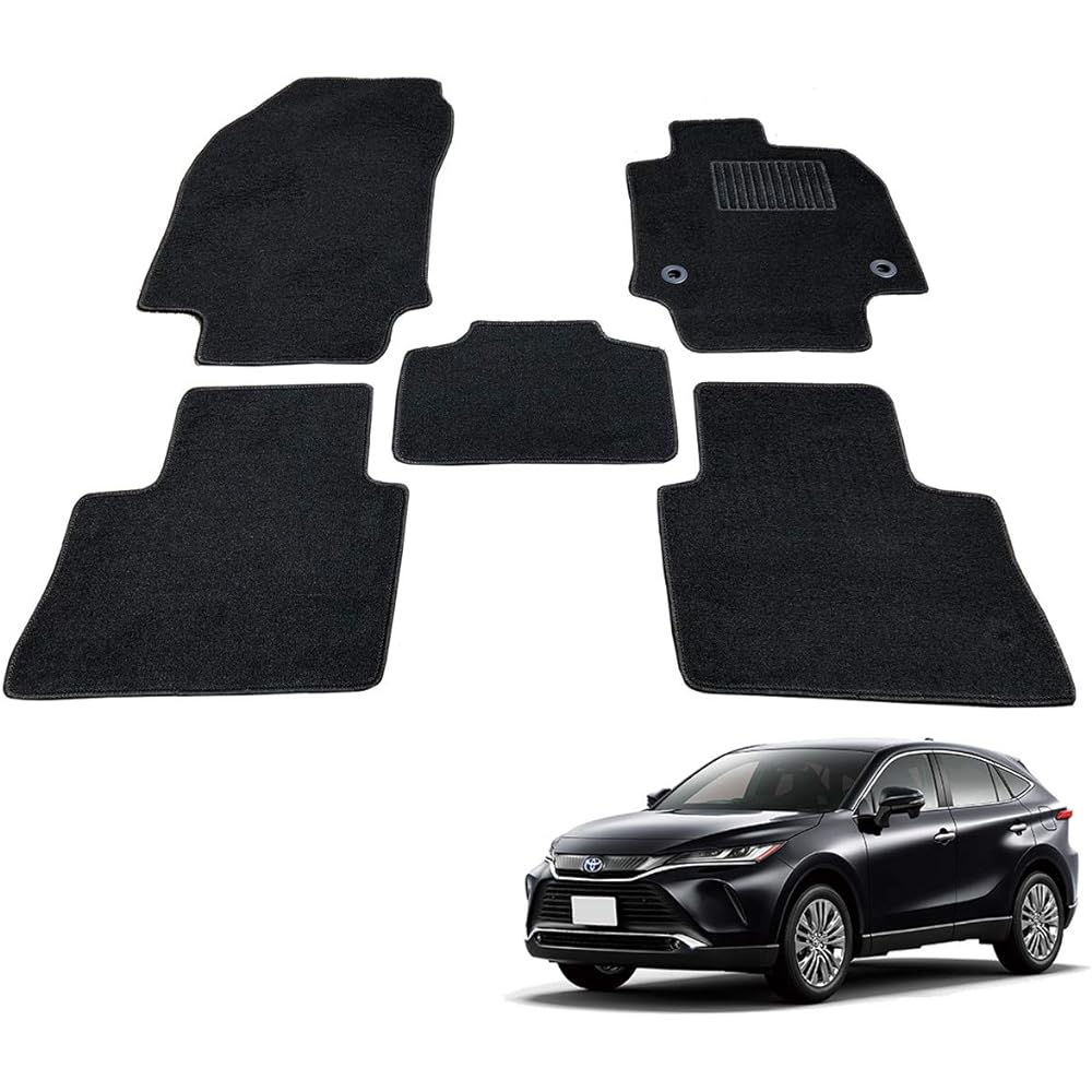 Fenice Car Mat Floor Mat Domestic Production (Toyota Harrier 80 Series) <For Hybrid Vehicles> Black Non-Slip Shape Resistant to Slip Car Mat (Car Parts Specialty Store)
