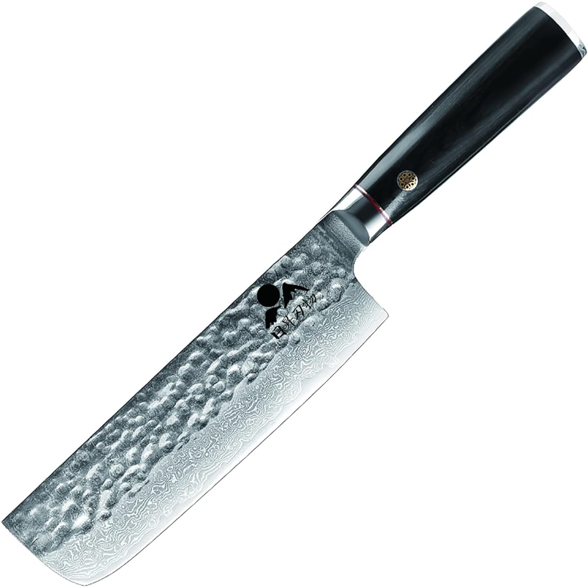 Nissho Knives Nakiri Knife [Double-Edged Damascus Japanese Knife] 67 Layer Damascus Blade Length 170 VG-10 Damascus For Cutting Vegetables Home Knife