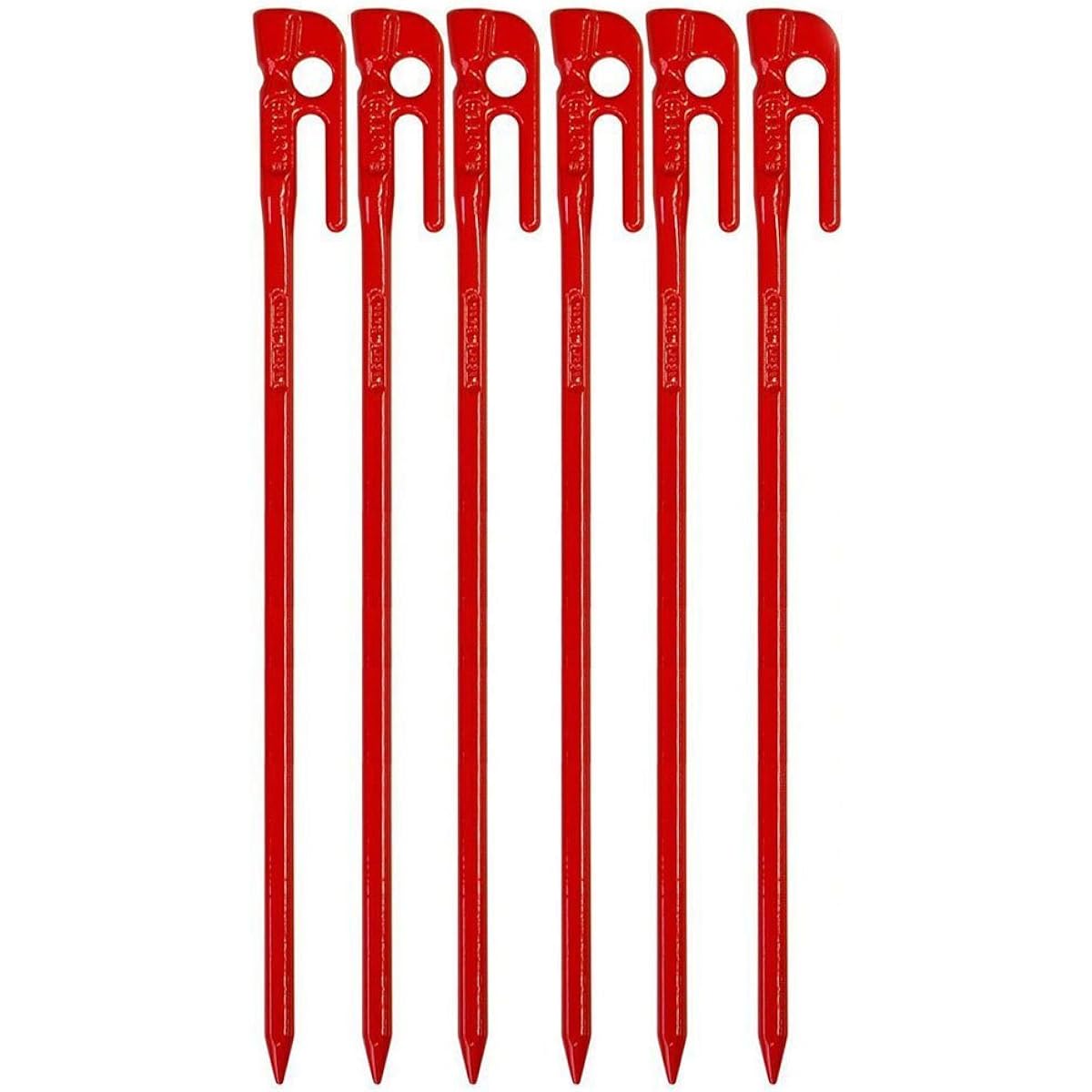 ELLISSE Forged Peg Elisse Stake 38cm Set of 6 Red Powder Baked Paint MK-380RD MADE IN JAPAN