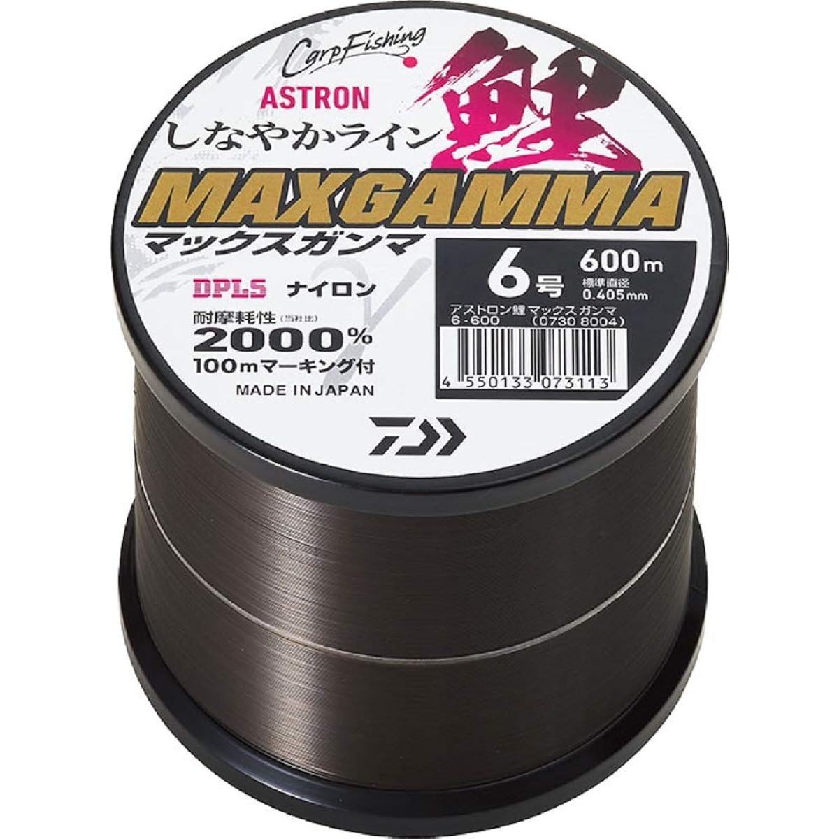 DAIWA Nylon Line Astron Carp MAX Gamma No. 3-10 600m Tanishi Black