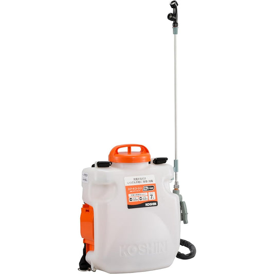 KOSHIN 18V 2.0Ah Rechargeable Sprayer Tank 7L SLS-7 with Battery and Charger Diaphragm Pump Carrying on the Back Disinfection Prevention Weeding Hand Switch Quiet Easy Common Battery