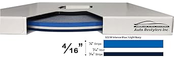 ARI 4/16 inch x 150 feet 3m color 2 -color vinyl for vehicles (Intense Blue/Light Navy)
