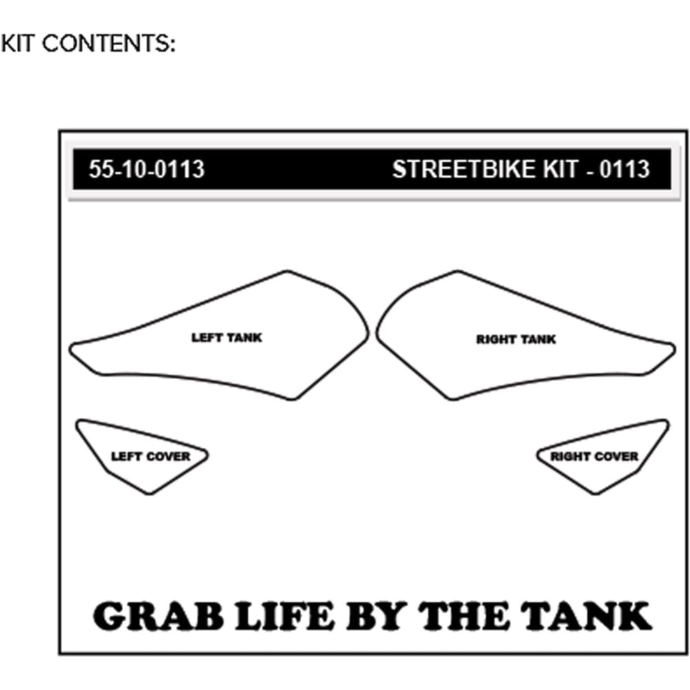 STOMPGRIP Traction Pad Tank Kit Elastomer Resin Black R1200RS(15) 55-10-0113B